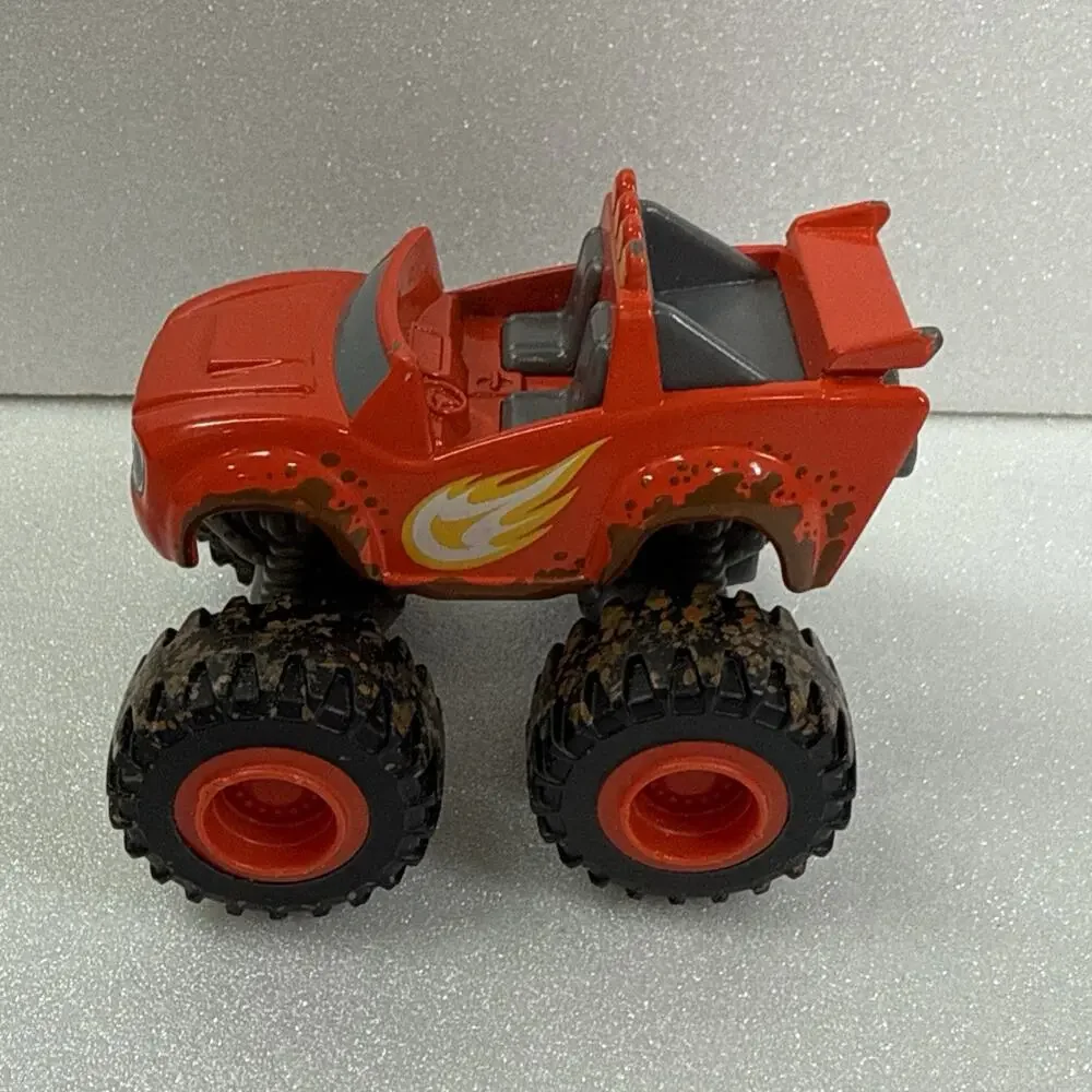 Blaze & The Monster Machines Mud Racin' Blaze Muddy Tires Die Cast Truck Red